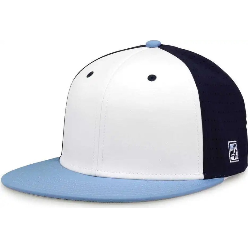 The Game GB998 Perforated GameChanger Cap – White Navy Columbia Blue