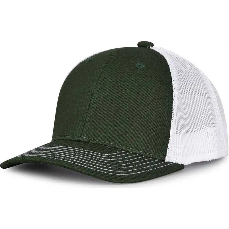 The Game GB452E Everyday Trucker Cap – Dark Green White