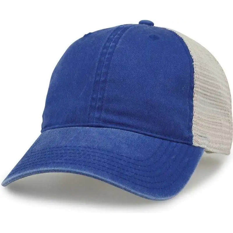 The Game GB460 Pigment Dyed Twill & Soft Trucker Cap – Royal Sand