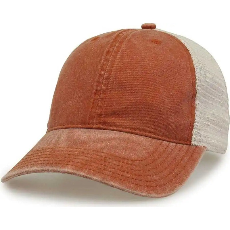 The Game GB460 Pigment Dyed Twill & Soft Trucker Cap – Texas Orange Sand