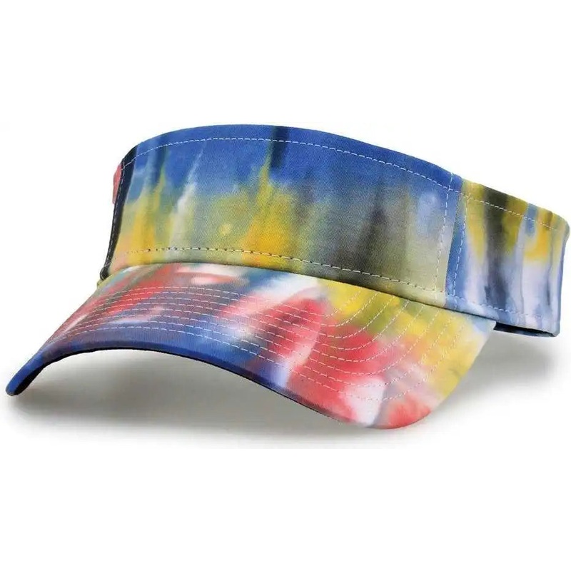 The Game GB471 Relaxed Tie Dye and Trucker Mesh Visor – Black Rainbow