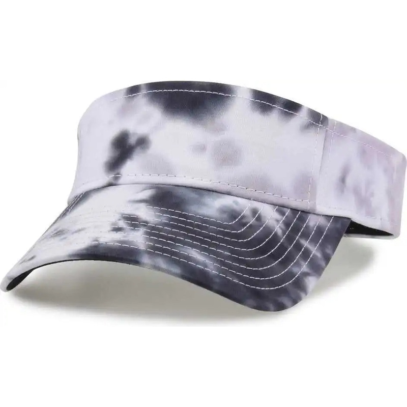 The Game GB471 Relaxed Tie Dye and Trucker Mesh Visor – Gray Scarlet Tie Dye