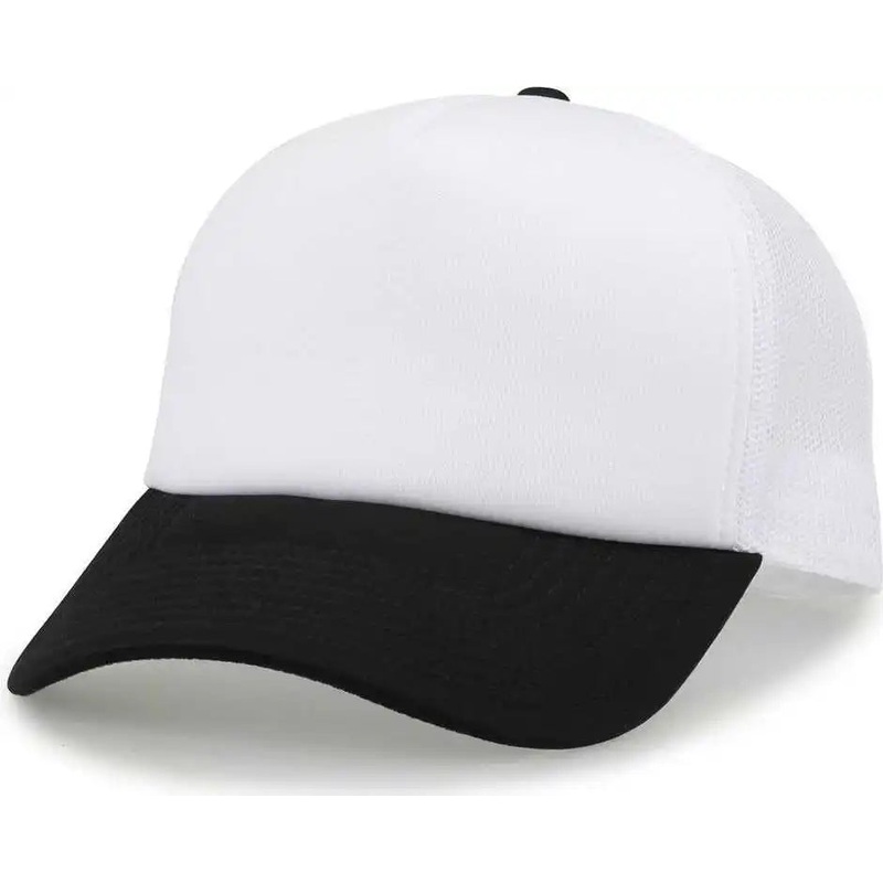 The Game GB473 Foam Front Trucker Cap – White Black
