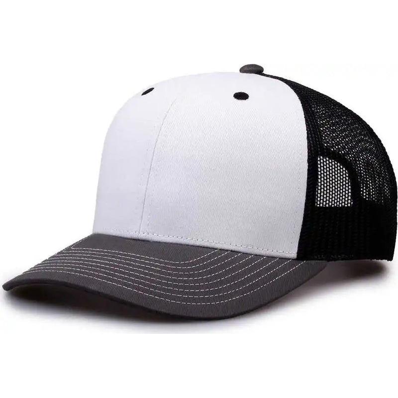 The Game GB452E Everyday Trucker Cap – White Charcoal Black