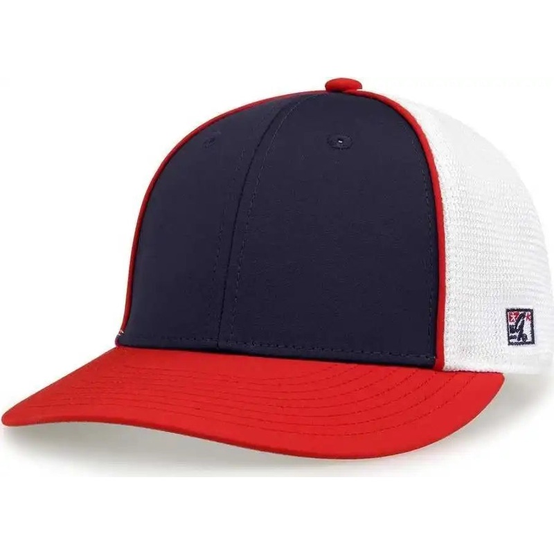 The Game GB483P On-Field GameChanger with Piping & Diamond Mesh Cap – Navy Red