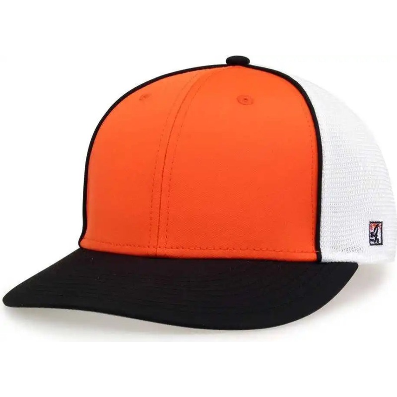 The Game GB483P On-Field GameChanger with Piping & Diamond Mesh Cap – Orange Black