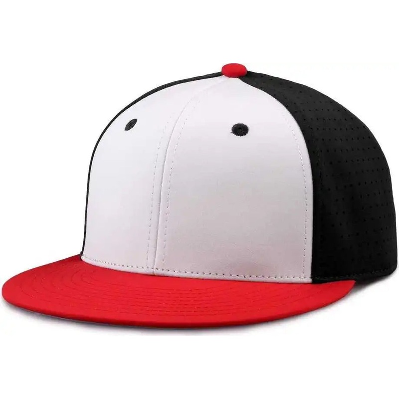 The Game GB906 Perforated GameChanger Snapback Cap – White Black Red
