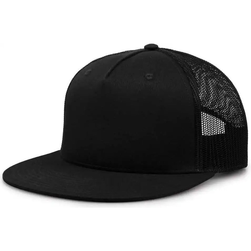 The Game GB452F Five Panel Everyday Trucker Cap – Black