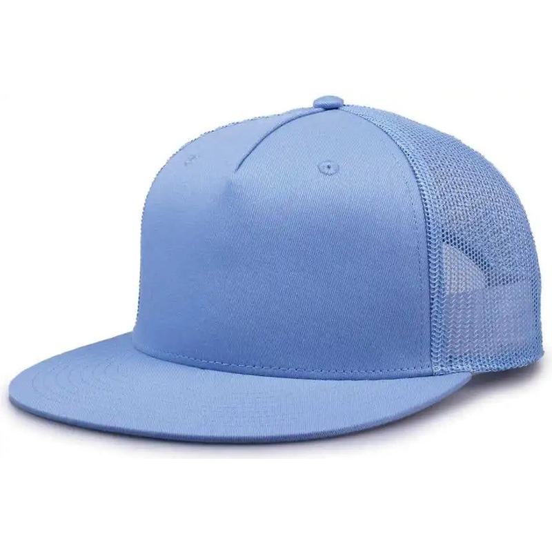 The Game GB452F Five Panel Everyday Trucker Cap – Columbia Blue