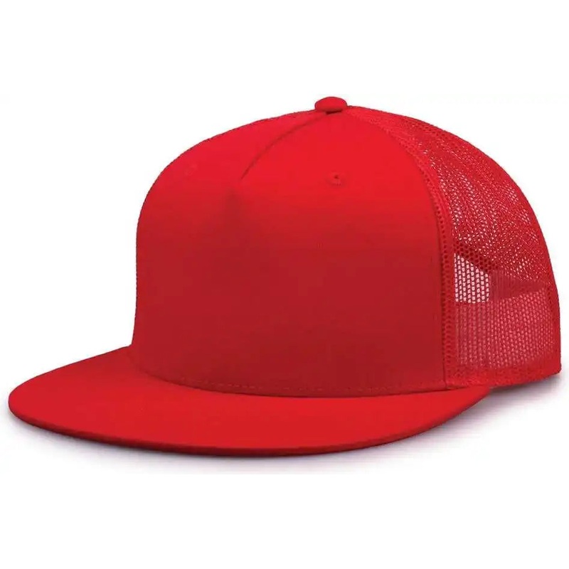 The Game GB452F Five Panel Everyday Trucker Cap – Red