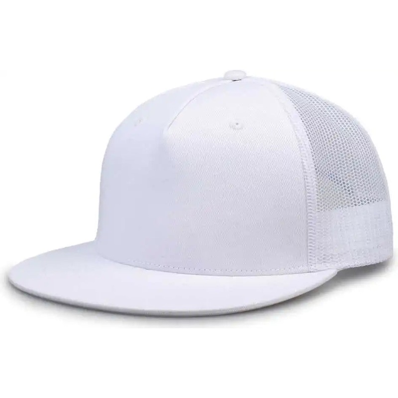 The Game GB452F Five Panel Everyday Trucker Cap – White