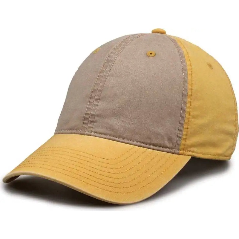 The Game GB516 Twill Color Block Cap – Khaki Ginger