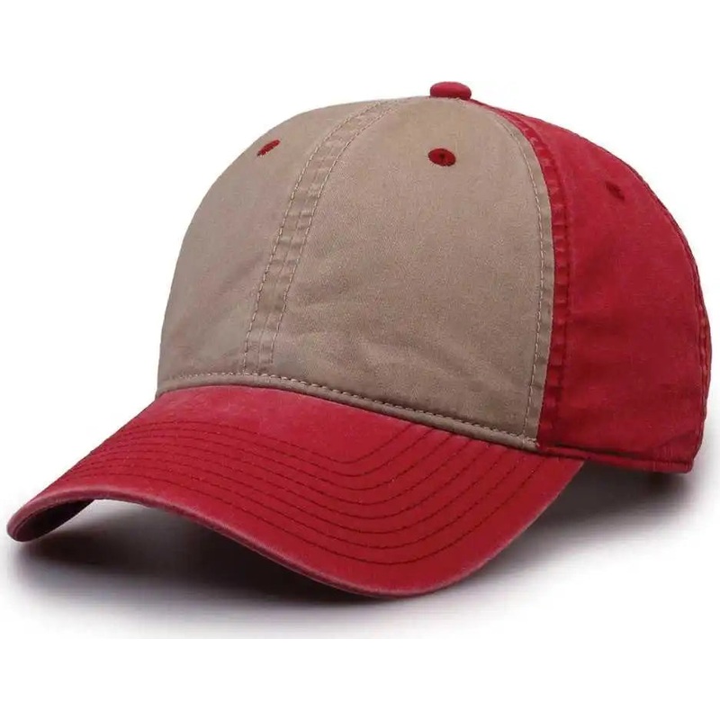 The Game GB516 Twill Color Block Cap – Khaki Redwood