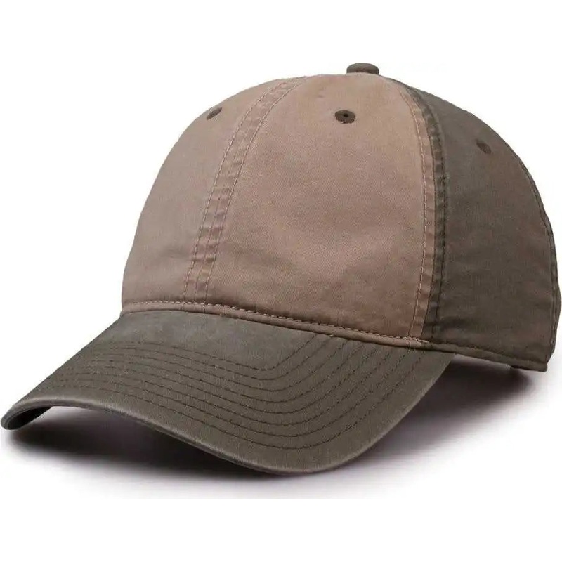 The Game GB516 Twill Color Block Cap – Khaki Sage