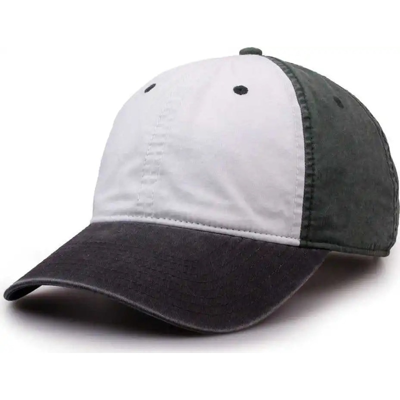 The Game GB516 Twill Color Block Cap – White Mallard Charcoal