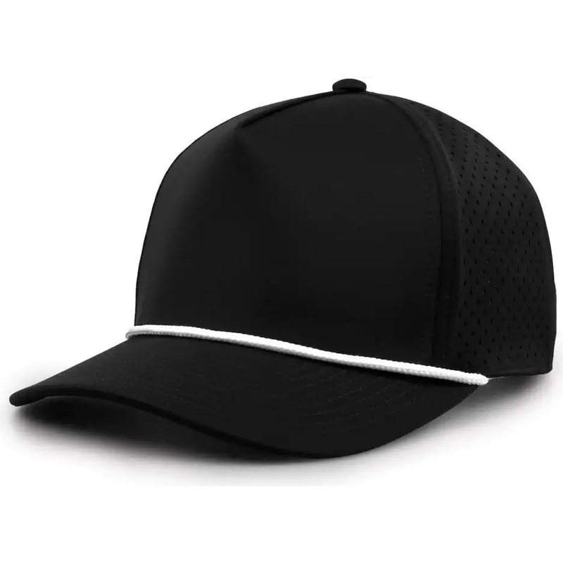The Game GB505R NeoCool 5 Panel Snapback with Rope Cap – Black White