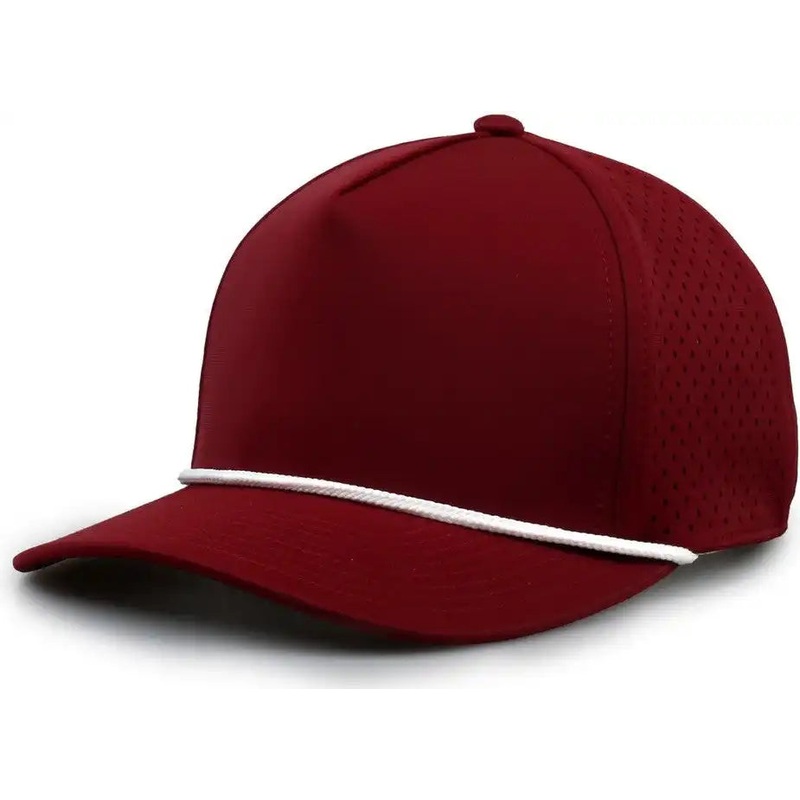 The Game GB505R NeoCool 5 Panel Snapback with Rope Cap – Cardinal White