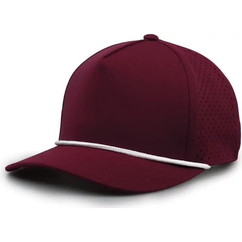 The Game GB505R NeoCool 5 Panel Snapback with Rope Cap – Maroon