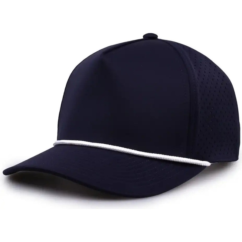 The Game GB505R NeoCool 5 Panel Snapback with Rope Cap – Navy White