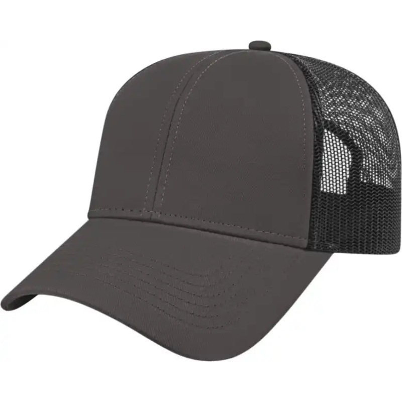 Cap America I3025 Two Tone Mesh Back Cap – Charcoal Black