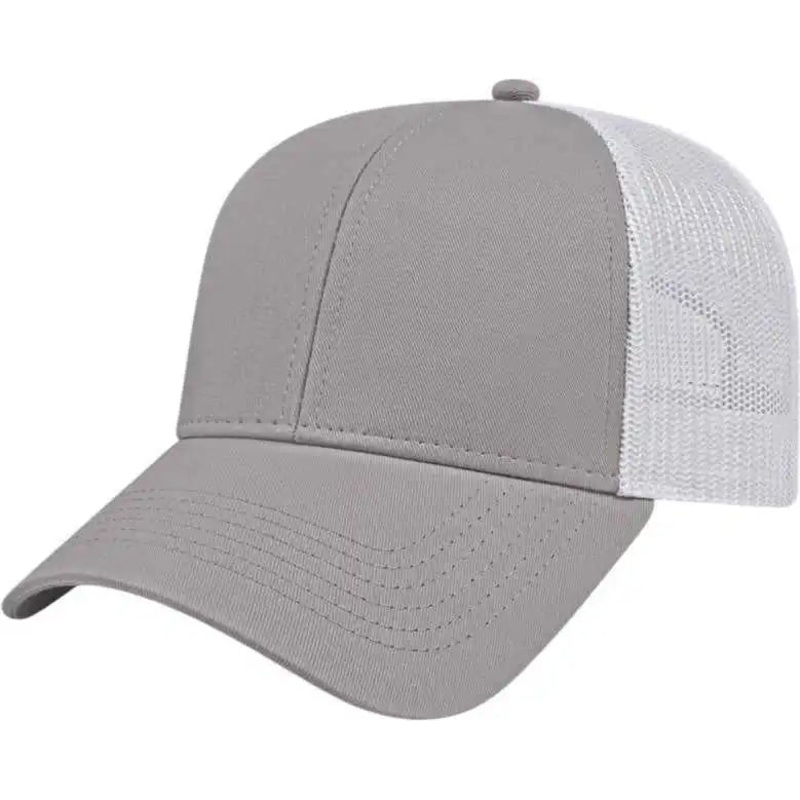 Cap America I3025 Two Tone Mesh Back Cap – Gray White