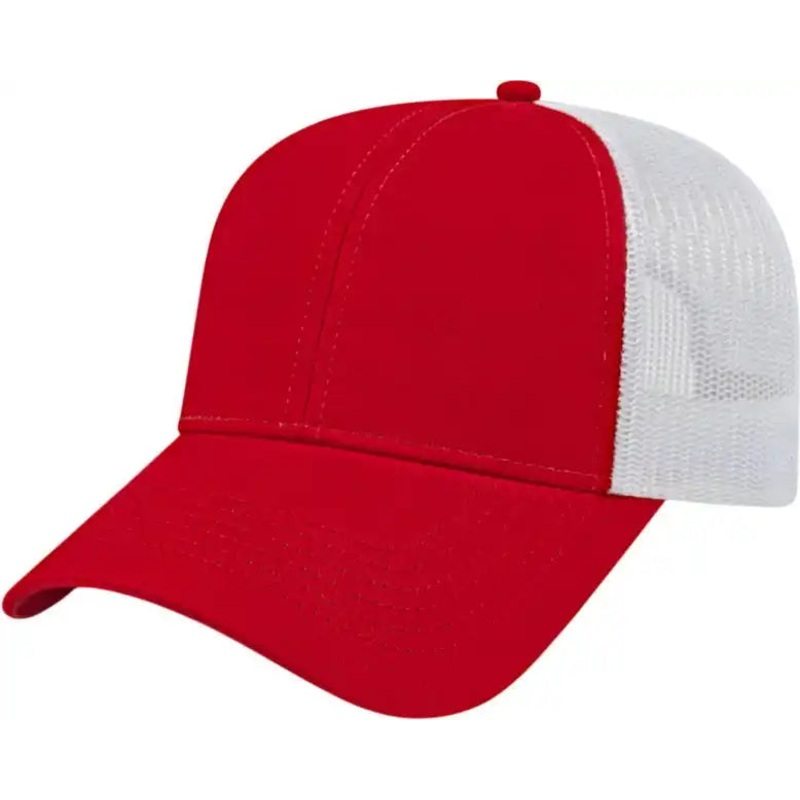 Cap America I3025 Two Tone Mesh Back Cap – Red White