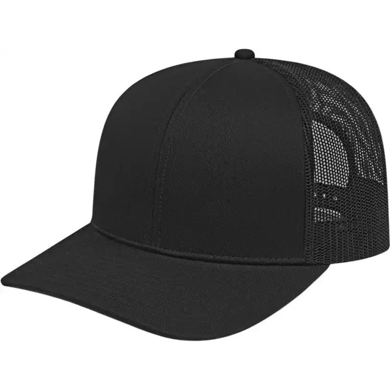 Cap America I3038 Poly/Cotton Mesh Back Cap – Black