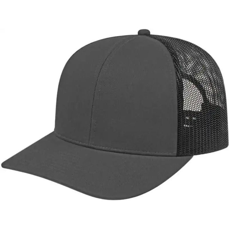 Cap America I3038 Poly/Cotton Mesh Back Cap – Charcoal Black