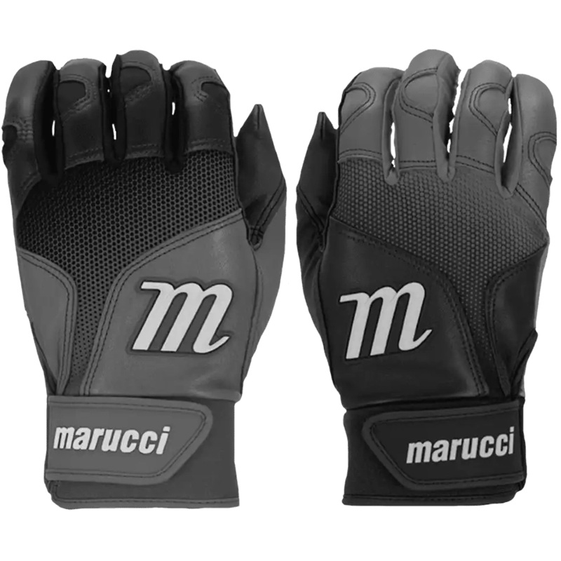 Marucci PWR FADE Batting Gloves Youth Pair – Black Gray