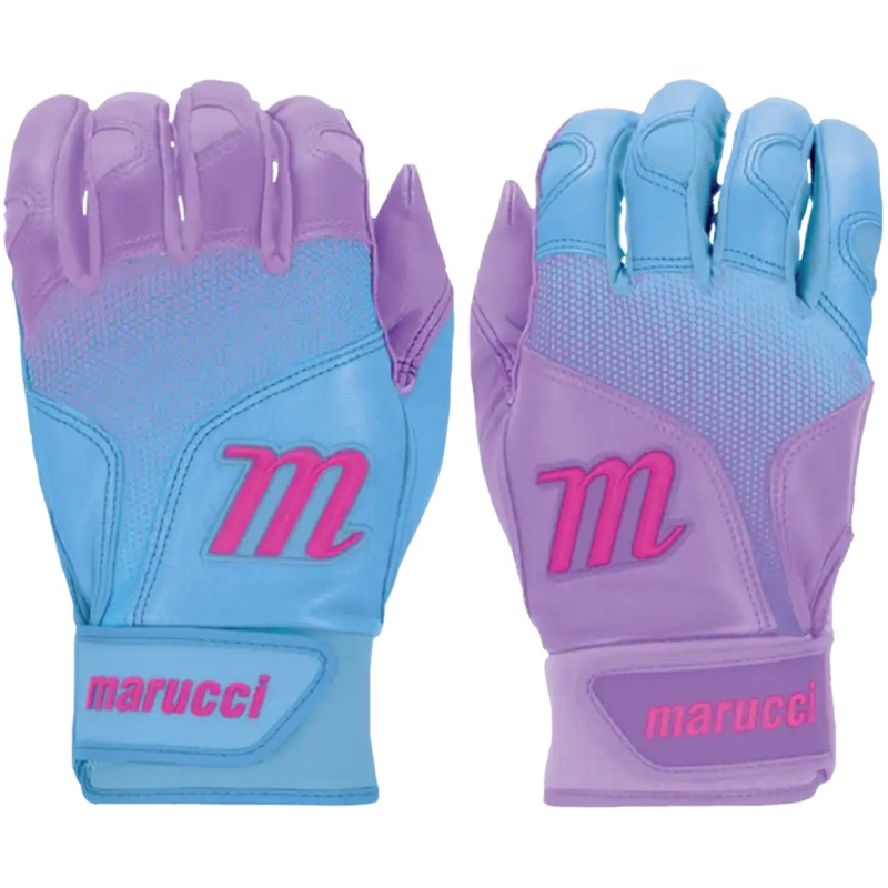 Marucci PWR FADE Batting Gloves Youth Pair – Light Purple Columbia Blue