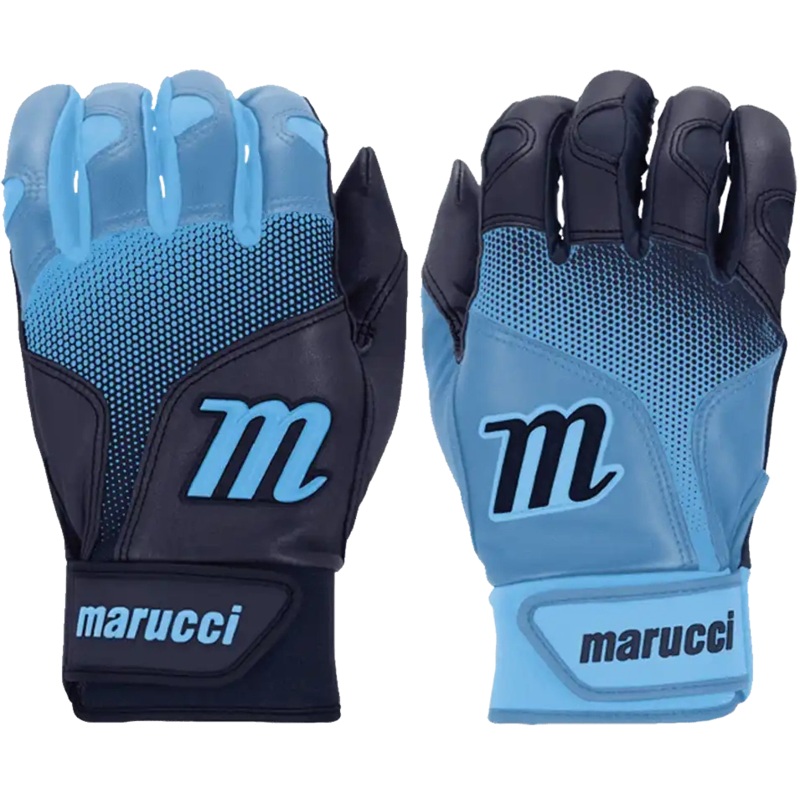 Marucci PWR FADE Batting Gloves Youth Pair – Navy Columbia Blue