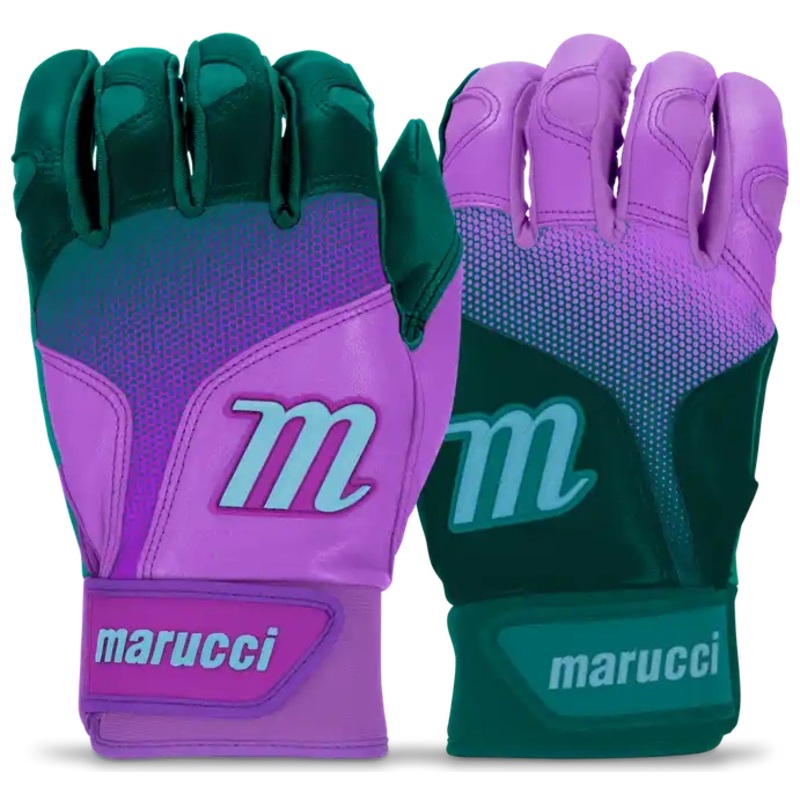 Marucci PWR FADE Batting Gloves Youth Pair – Teal Purple