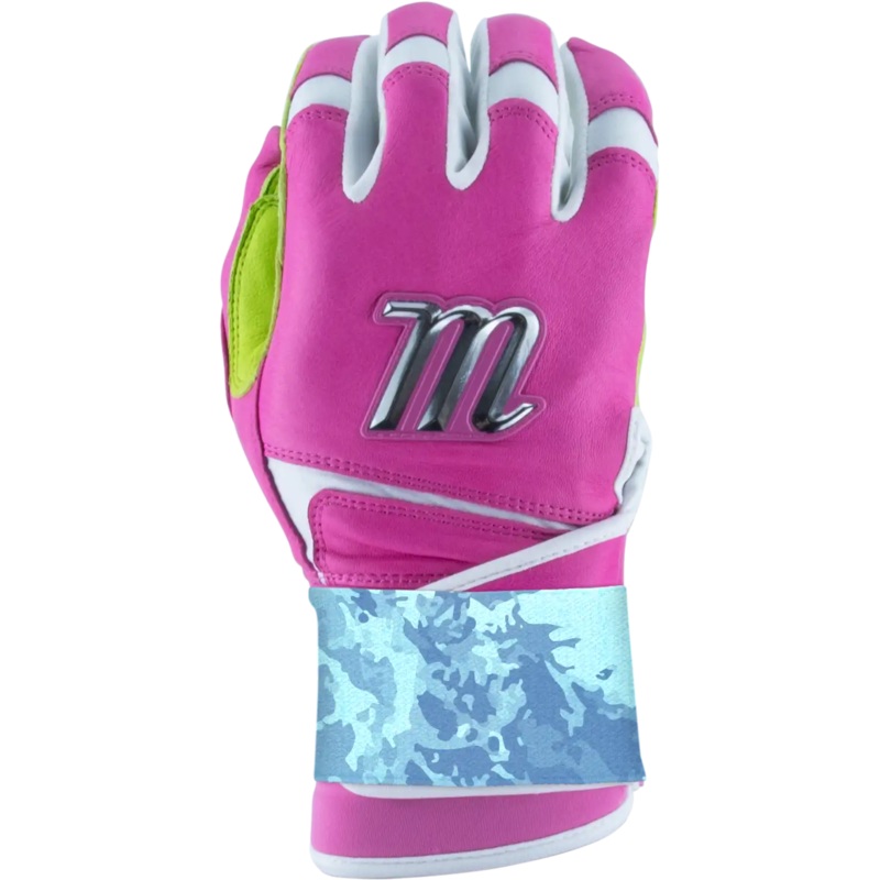 Marucci REMX Adult Baseball Batting Gloves MBRMX – Pink Lime Green