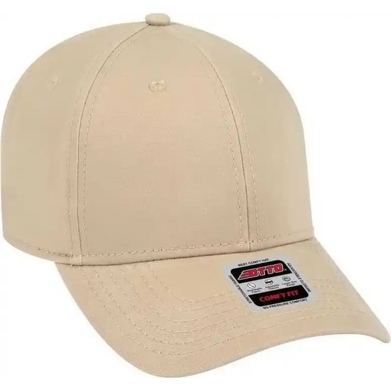 OTTO 19-1227 Ultra Fine Brushed Stretchable Superior Cotton Twill 6 Panel Low Profile Baseball Cap – Khaki