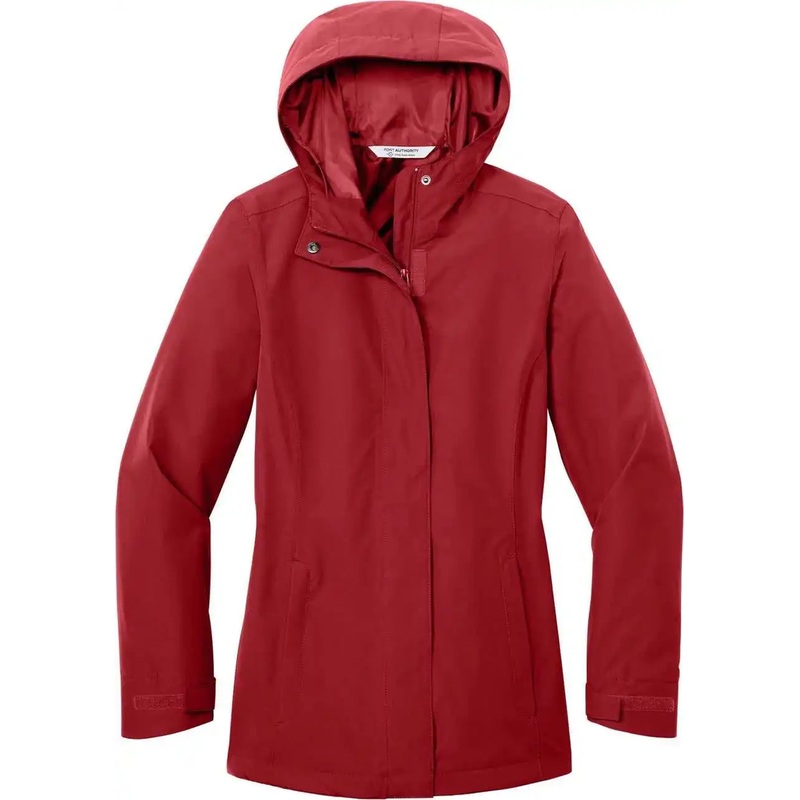 Port Authority L714 Women’S C-Free Rain Jacket – Rich Red