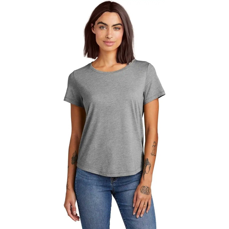 AllMade AL2015 Women’S Relaxed Tri-Blend Scoop Neck Tee – Aluminum Grey