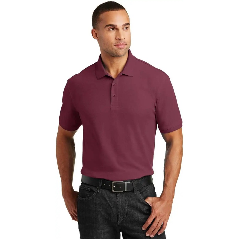 Port Authority K100 Core Classic Pique Polo – Burgundy