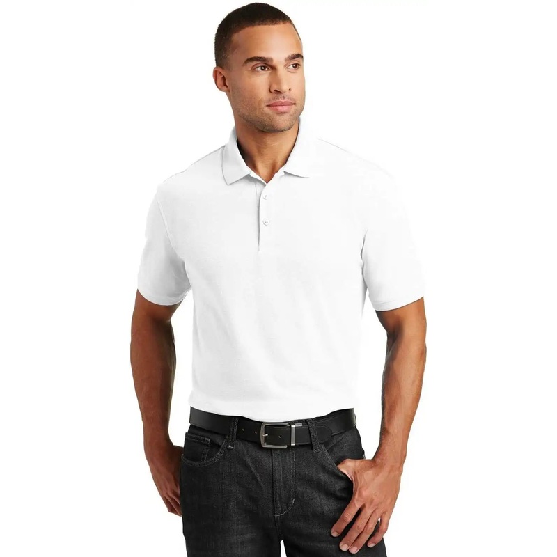 Port Authority K100 Core Classic Pique Polo – White
