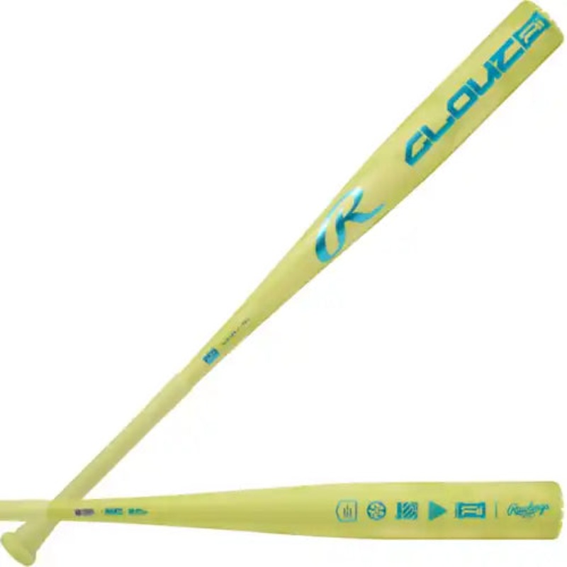 Rawlings 2026 Clout Ai (-3) BBCOR  Bat RBB6C3 – Yellow Blue