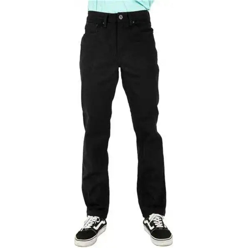 Shaka Wear SHRDJ Men’s Raw Denim Straight-Leg Jean Pants – Black_36