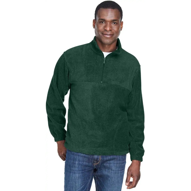 Harriton M980 Adult 8 oz Quarter-Zip Fleece Pullover – Hunter