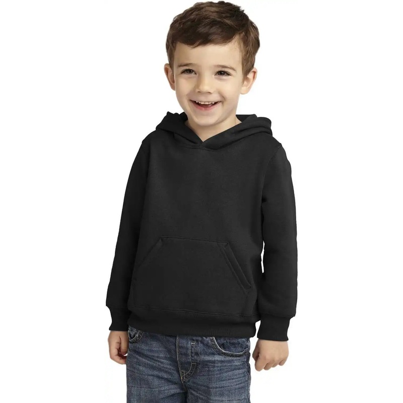 Port & Company CAR78TH Toddler Core Fleece Pullover Hooded Sweatshirt – Jet Black