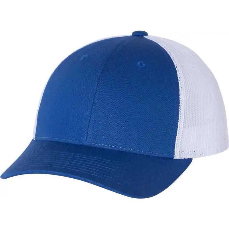 Richardson 115 Low Pro Trucker Caps – Royal White