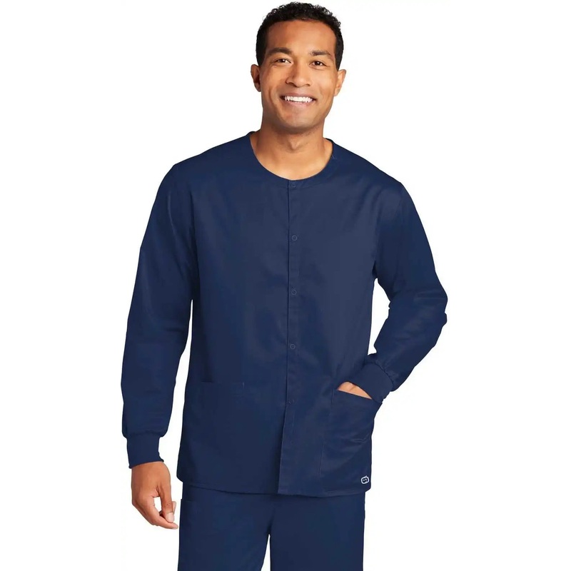 Wink WW3080 Unisex Workflex Snap-Front Scrub Jacket – Navy