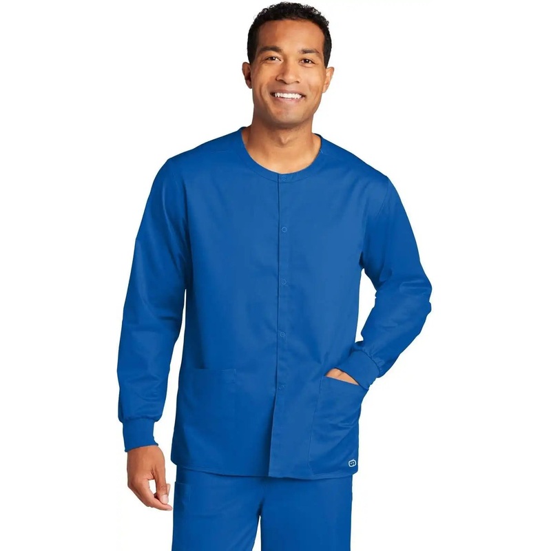 Wink WW3080 Unisex Workflex Snap-Front Scrub Jacket – Royal