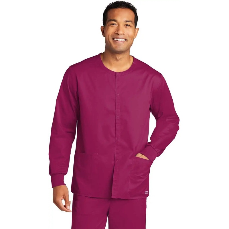 Wink WW3080 Unisex Workflex Snap-Front Scrub Jacket – Wine