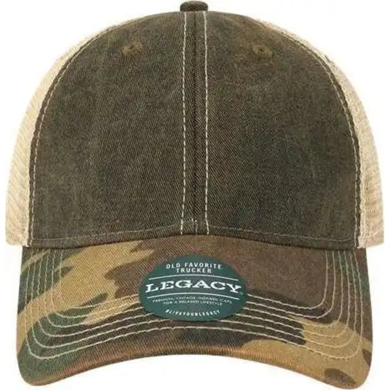 Legacy OFA Old Favorite Trucker Cap – Black Army Camo Khaki