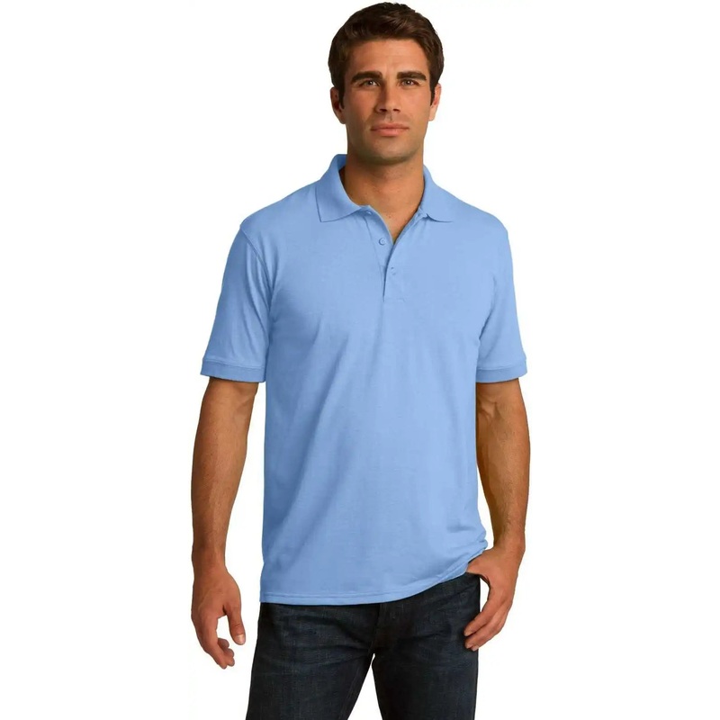Port & Company KP55 Core Blend Jersey Knit Polo – Light Blue