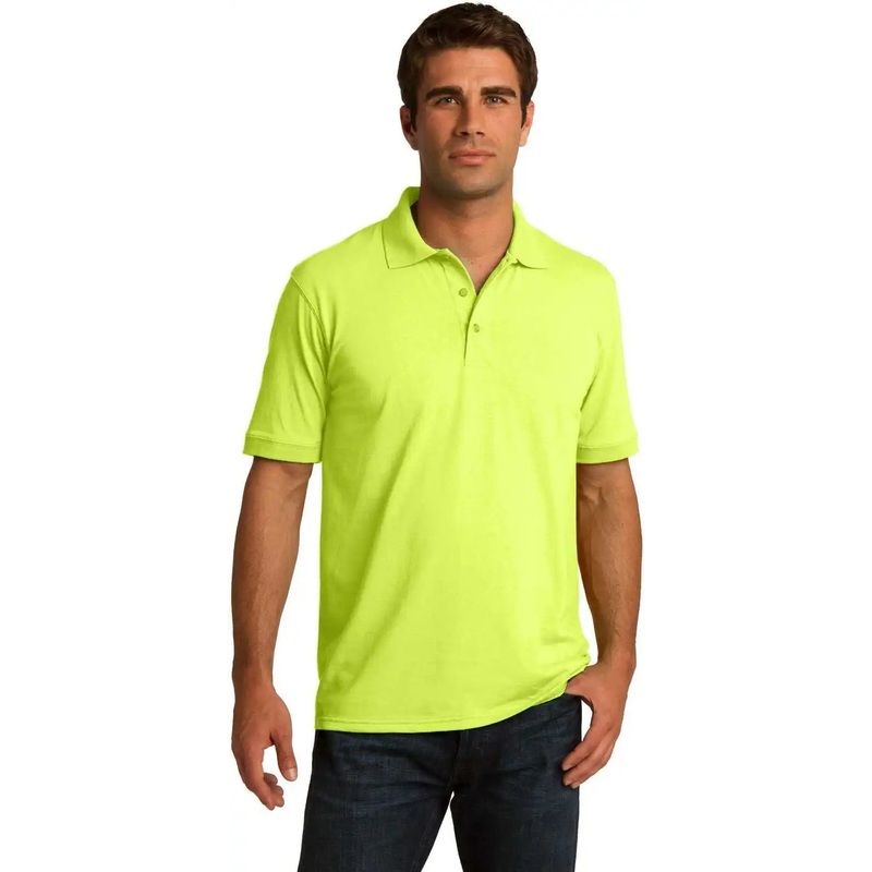 Port & Company KP55 Core Blend Jersey Knit Polo – Safety Green