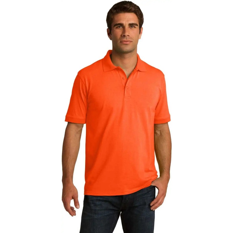 Port & Company KP55 Core Blend Jersey Knit Polo – Safety Orange